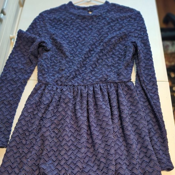 Altar'd State sz medium, long sleeve, shimmer dress, cut out back - Picture 1 of 4